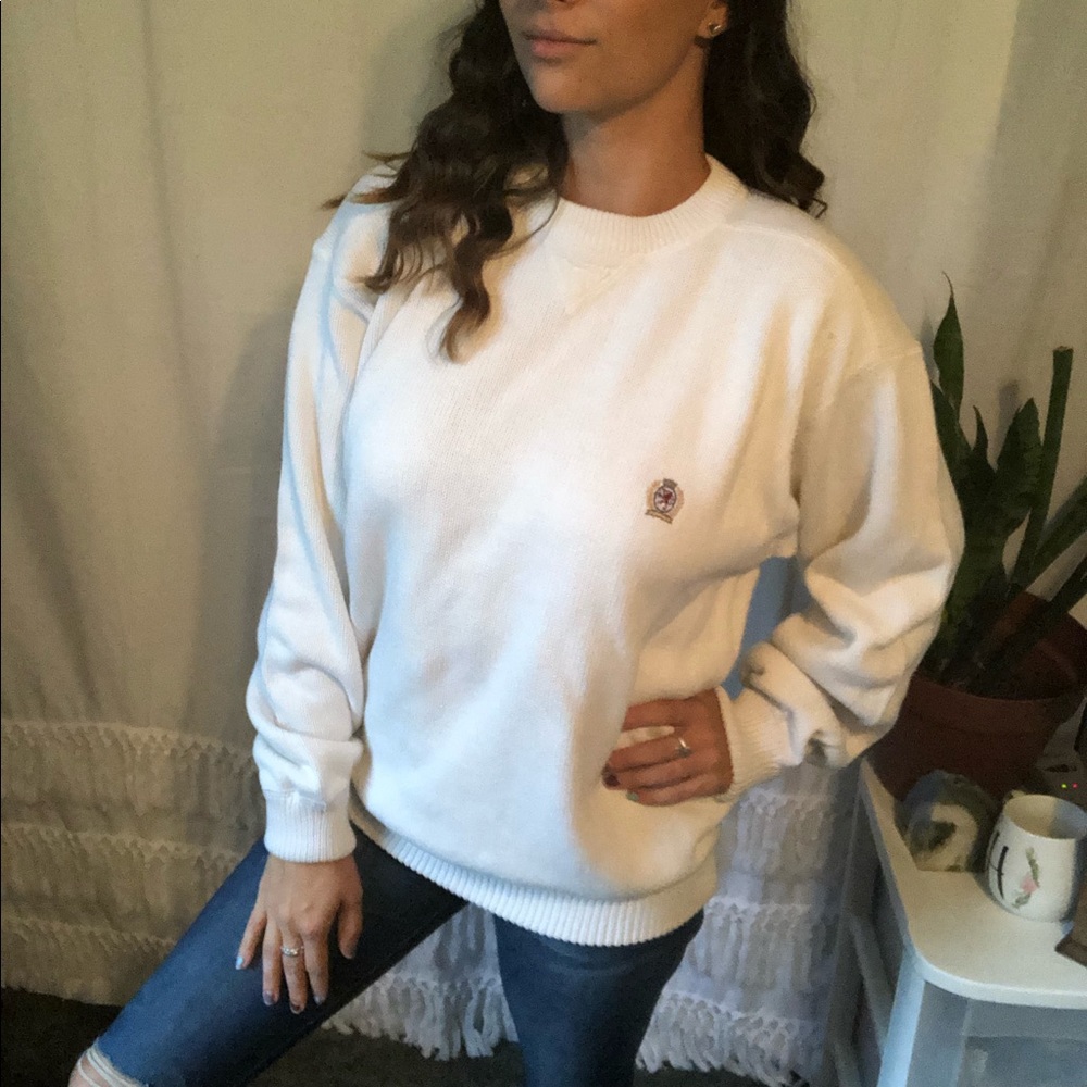Tommy Hilfiger White Crewneck Sweater